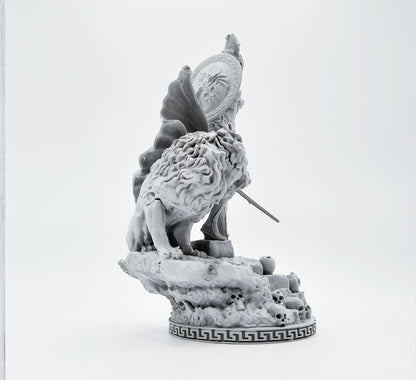 "Shieldmaiden of the Golden Realm: The Divine Guardian's Vigil" – 18+ Collector's Model