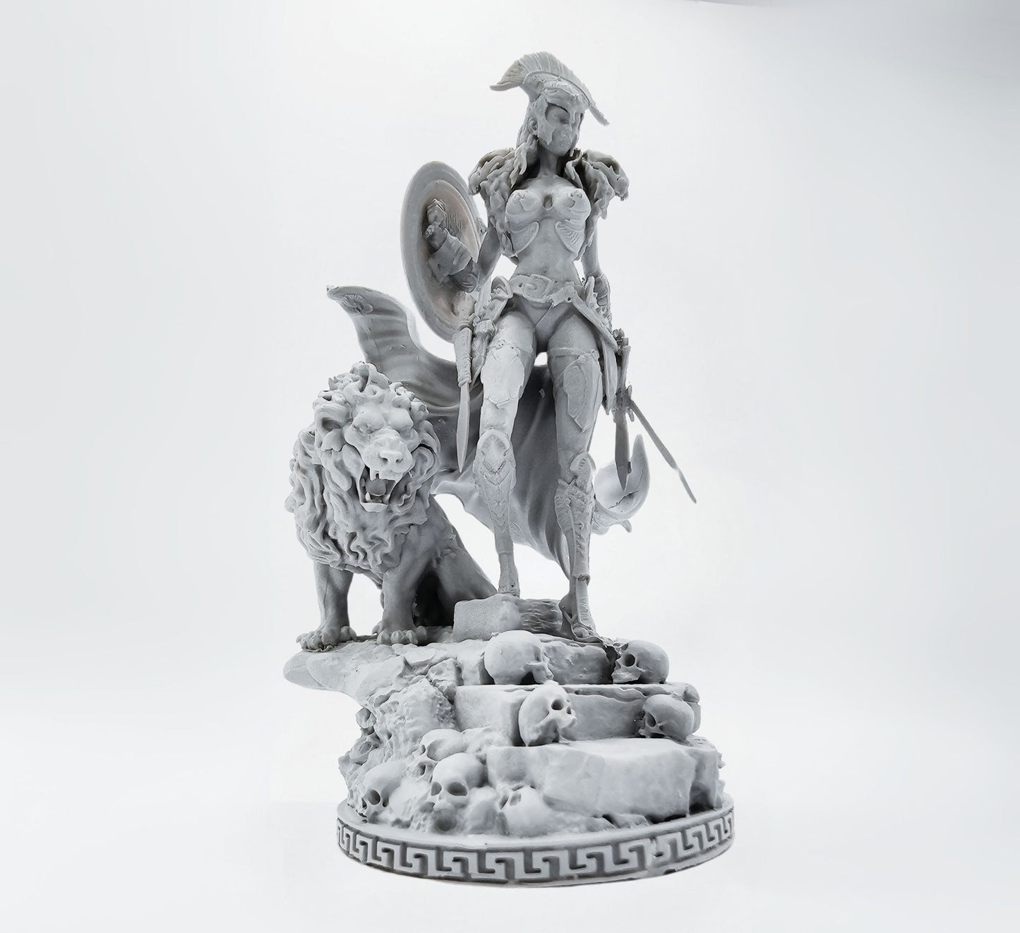 "Shieldmaiden of the Golden Realm: The Divine Guardian's Vigil" – 18+ Collector's Model