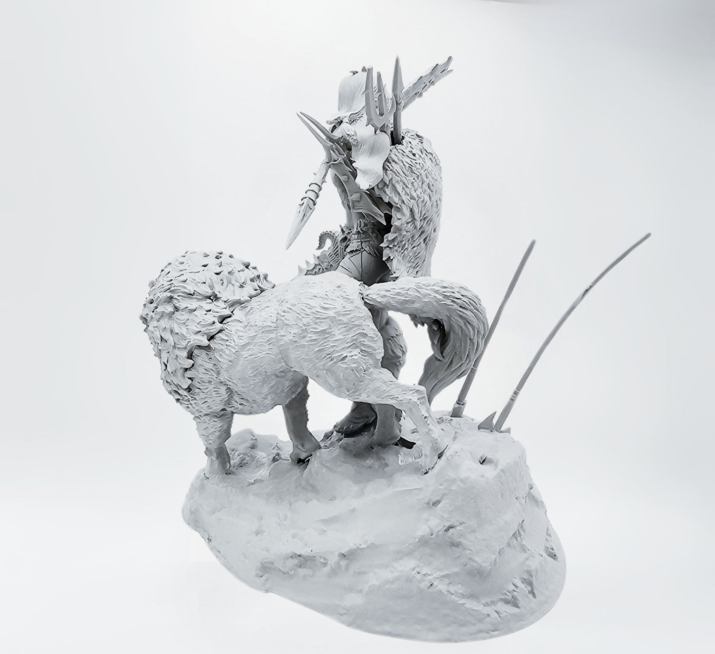 "Valkyrie of the Frozen Wastes: A Glacial Warrior's Respite" – 18+ Collector's Model