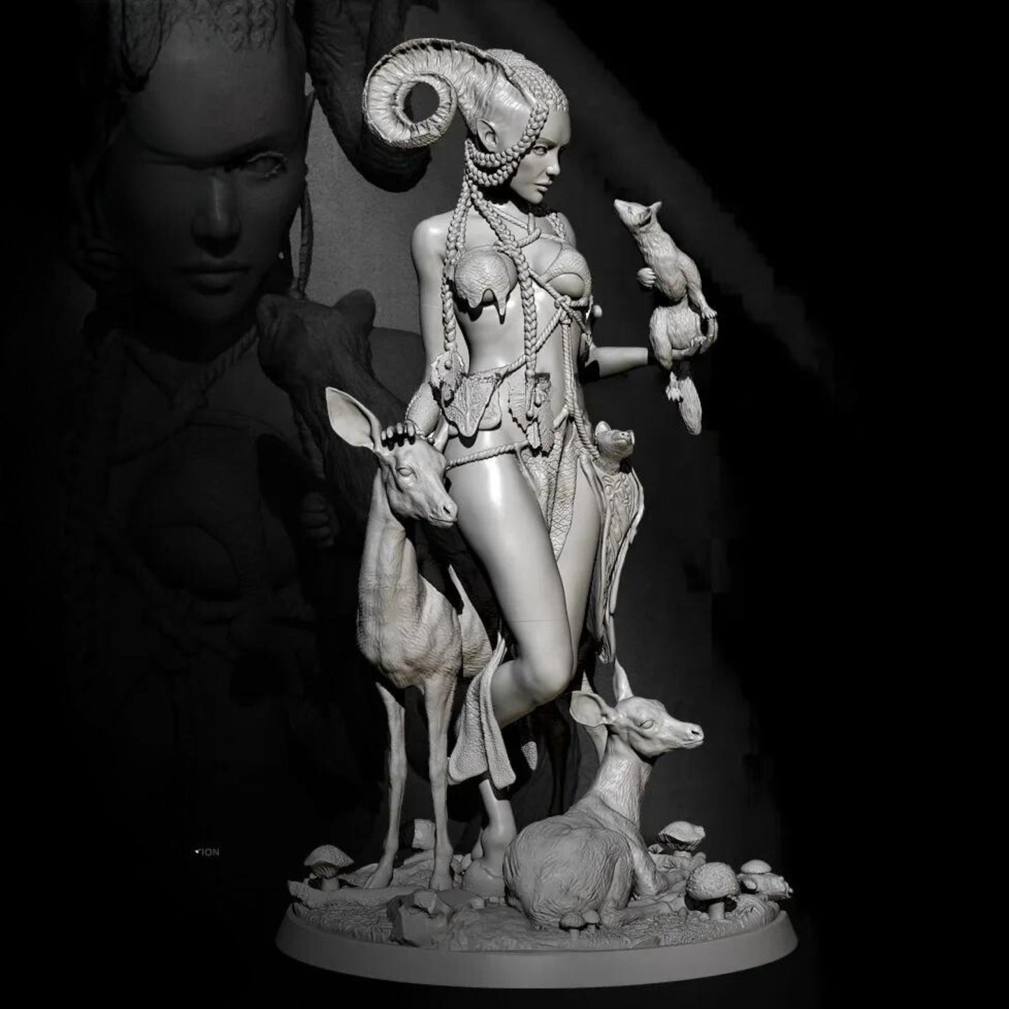 18+ Collector's 3D Printed Model: 1/24 Resin model kits figure beauty colorless and self-assembled.