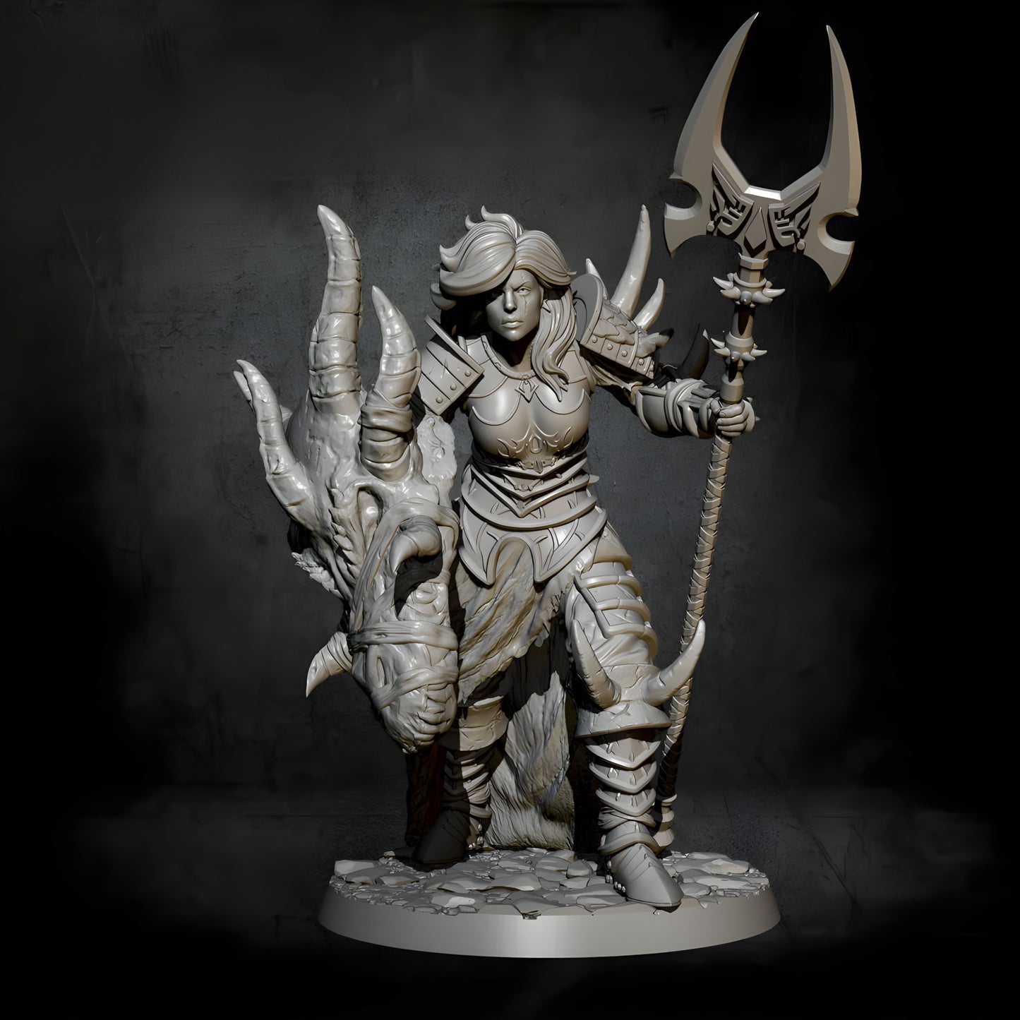 18+ Collector's 3D Printed Model: 55mm Resin model Kits Dragon Slaughter figure  self-assembled.