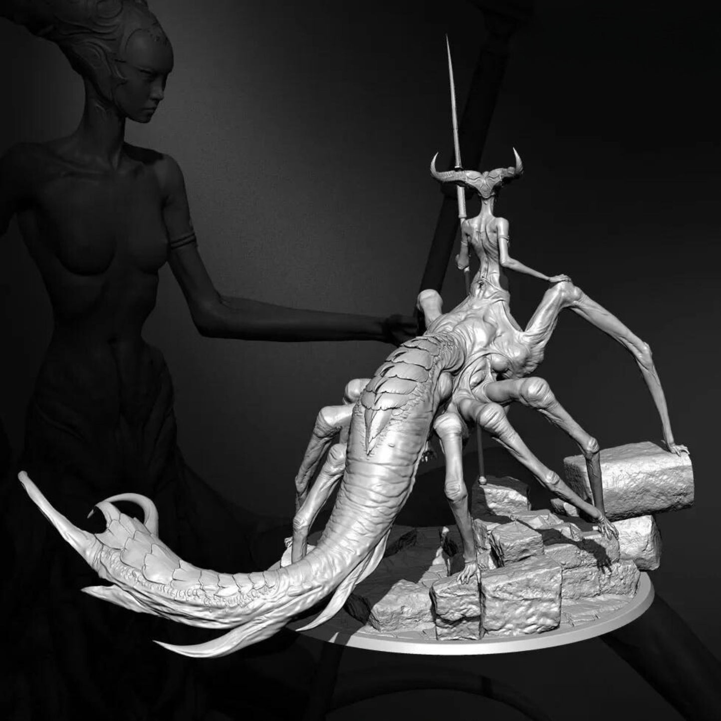 18+ Collector's 3D Printed Model: 76mm Resin model kits figure colorless and self-assembled.