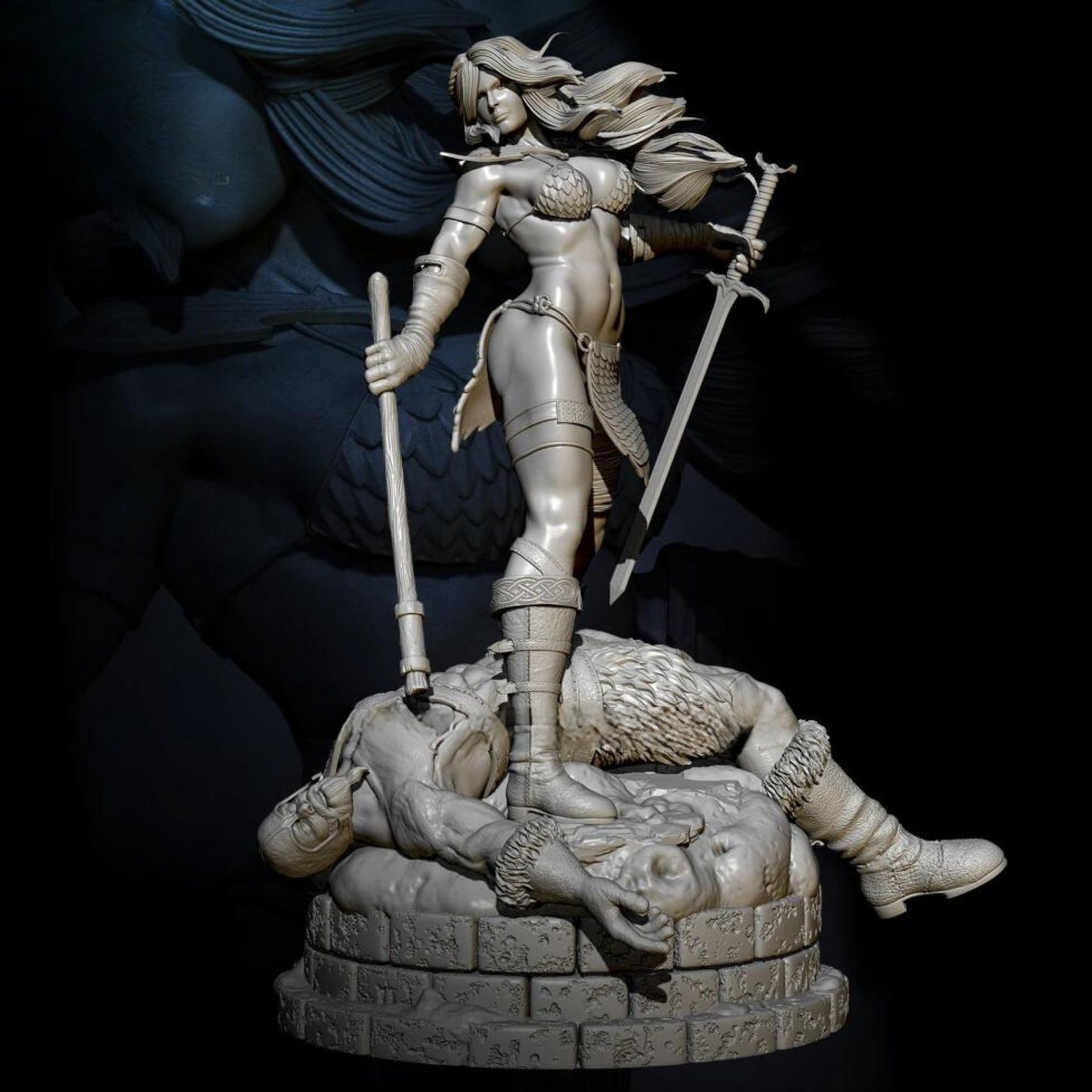 18+ Collector's 3D Printed Model: 1/24 Resin model kits figure beauty colorless and self-assembled