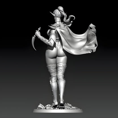 18+ Collector's 3D Printed Model:  1/18  1/24 Resin Model Kits Female Warrior Sculpture Unpainted Figure No Color.