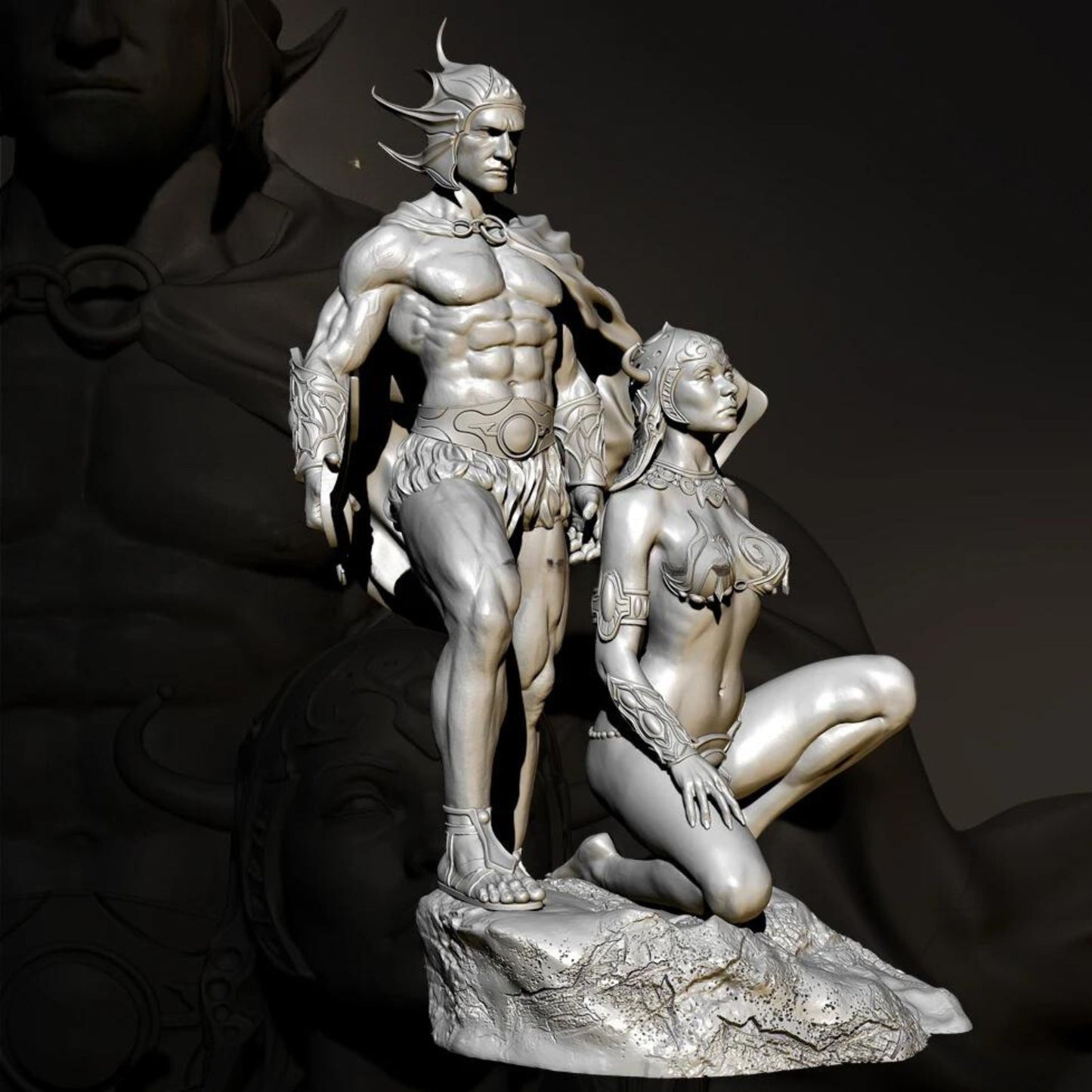 18+ Collector's 3D Printed Model: 50mm 76mm Resin model kits figure beauty colorless and self-assembled.