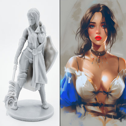 18+ Collector's 3D Printed Model: 50mm 75mm Resin model kits figure beauty colorless and self-assembled （3D Printing