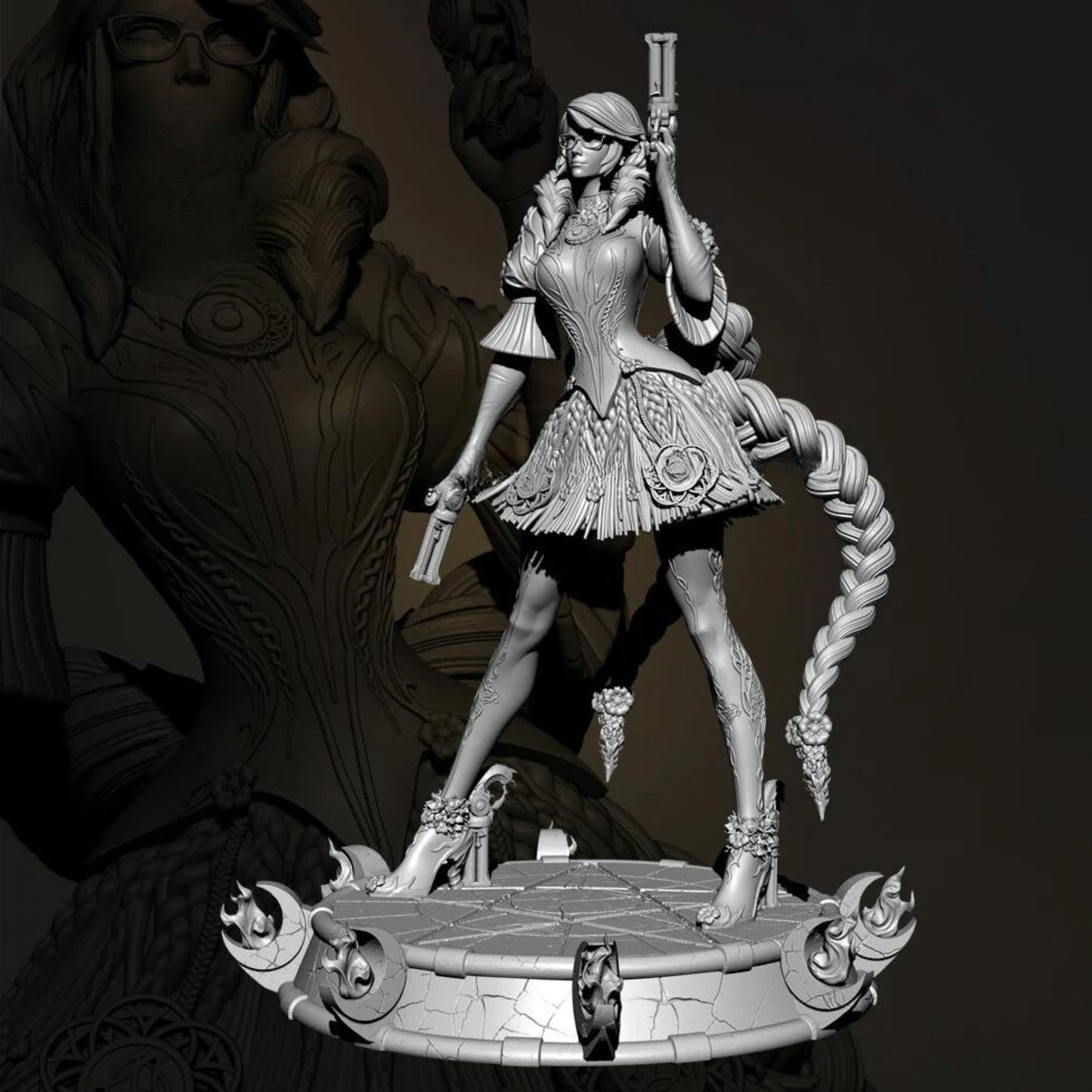 18+ Collector's 3D Printed Model:  55mm 80mm Resin model kits figure beauty colorless and self-assemble.