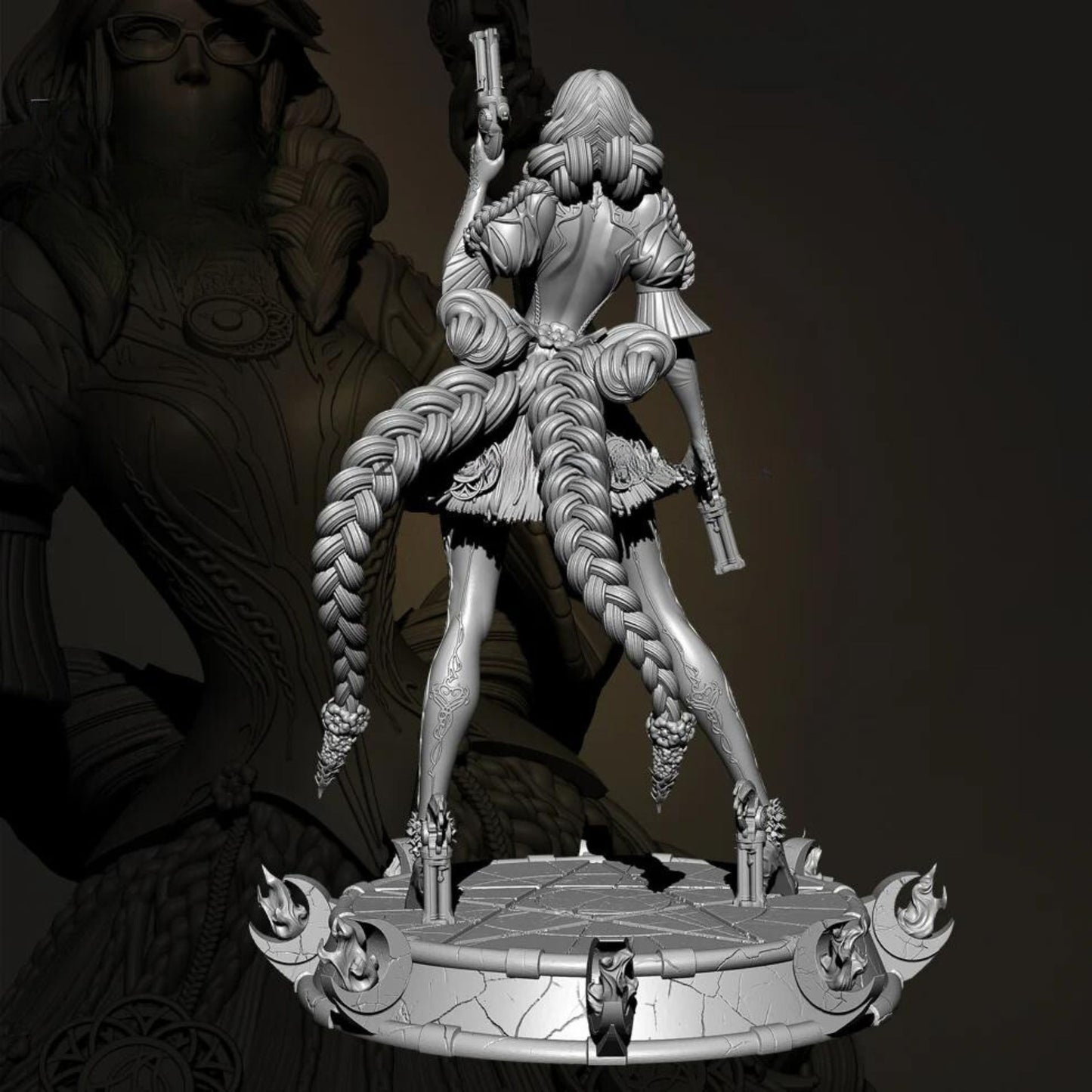 18+ Collector's 3D Printed Model:  55mm 80mm Resin model kits figure beauty colorless and self-assemble.