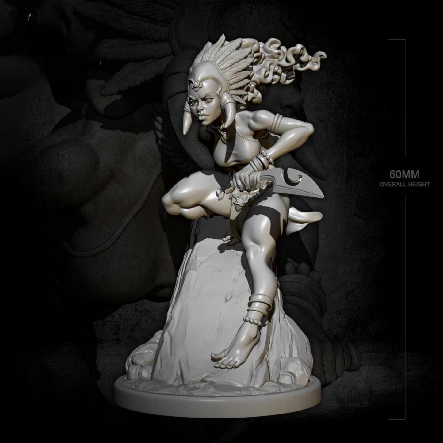 18+ Collector's 3D Printed Model: 60mm Resin model kits figure colorless and self-assembled.