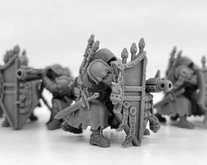 Heavy Support Squad of the Imperial Force Resin Model Kit Miniature 28mm Scale Tabletop War Gaming Unpainted Soldier Figures