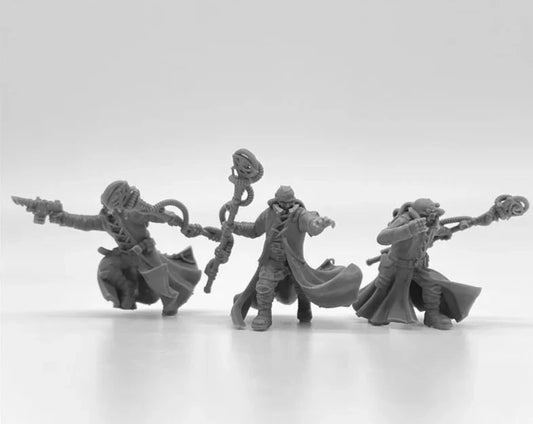 Psychic Squad Resin Model Kit 28mm Scale Miniature Tabletop War Gaming Unpainted Soldier Figures