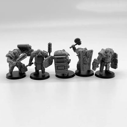 5Pcs Quad of Abhuman Giants in Heavy Armor Imperial Force Resin Model Tabletop Gaming Soldier Figures Unpainted Miniature