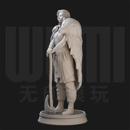 1/18 1/24 Scale Resin Model Viking Female Warrior Figures Unpainted Resin Doll Figurines Miniature Collection