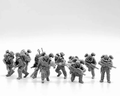 Airborne Division Squad Resin Model Kit Miniature 28mm Scale Tabletop War Gaming Model Toys Unpainted Soldier Figures