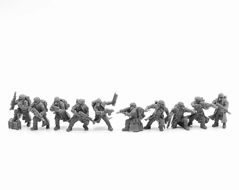 Steel Guard Mechanized Infantry of Imperial Force Resin Model Kit Miniature 28mm Scale War Gaming Unpainted Soldier Figures