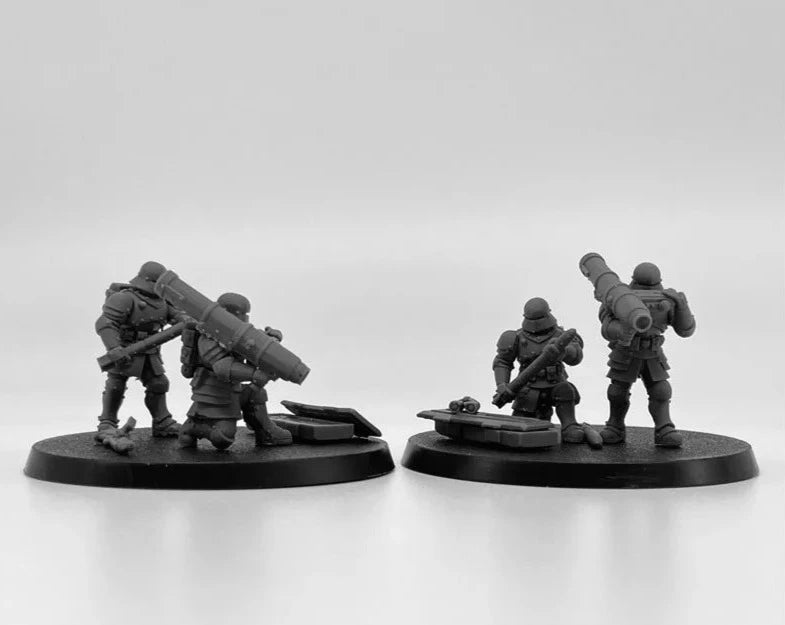 Missile Launcher Team Resin Model Kit 28mm Scale Minitaure Resin Doll Tabletop War Gaming Unpainted Soldier Figures