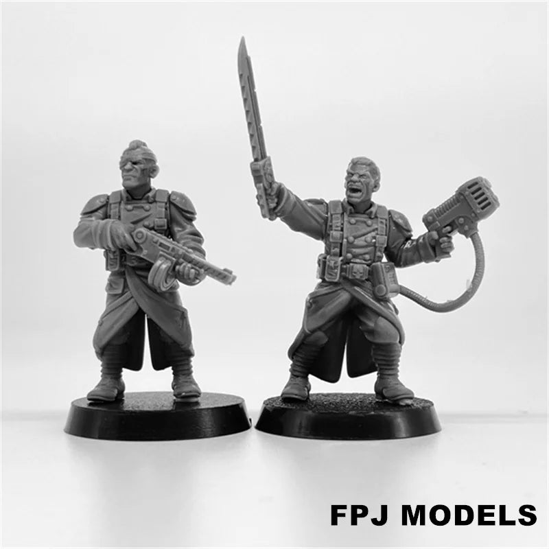 28mm Scale Grim Guard Combatants Resin Model Kit Miniature Tabletop War Gaming Model Toys Unpainted Soldier Figures