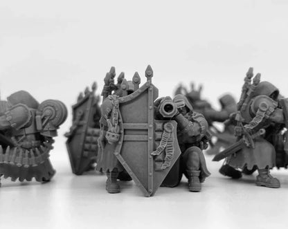 Heavy Support Squad of the Imperial Force Resin Model Kit Miniature 28mm Scale Tabletop War Gaming Unpainted Soldier Figures