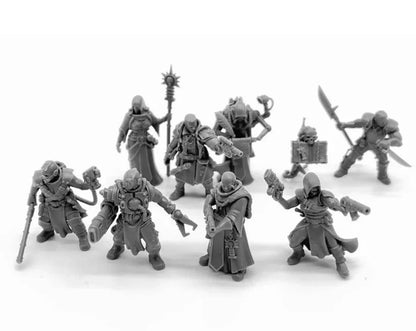 Inquisition Kill Squad Resin Model Kit 28mm Scale Miniature Tabletop War Gaming Unpainted Soldier Figures