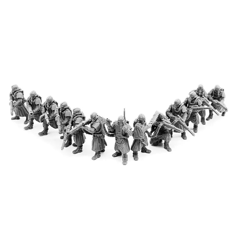 13Pcs 28MM Death Squad Grenadiers of the Imperial Force Resin Model Tabletop Gaming Soldier Figures Unpainted Miniature