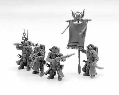 Solar Guard Command Squad of the Imperial Force Resin Model Kit Miniature 28mm Scale Tabletop Gaming Unpainted Soldier Figures