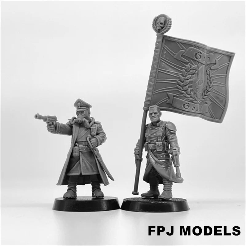 28mm Scale Grim Guard Combatants Resin Model Kit Miniature Tabletop War Gaming Model Toys Unpainted Soldier Figures