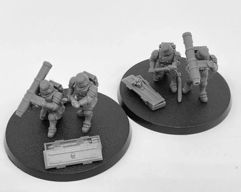 Missile Launcher Team Resin Model Kit 28mm Scale Minitaure Resin Doll Tabletop War Gaming Unpainted Soldier Figures