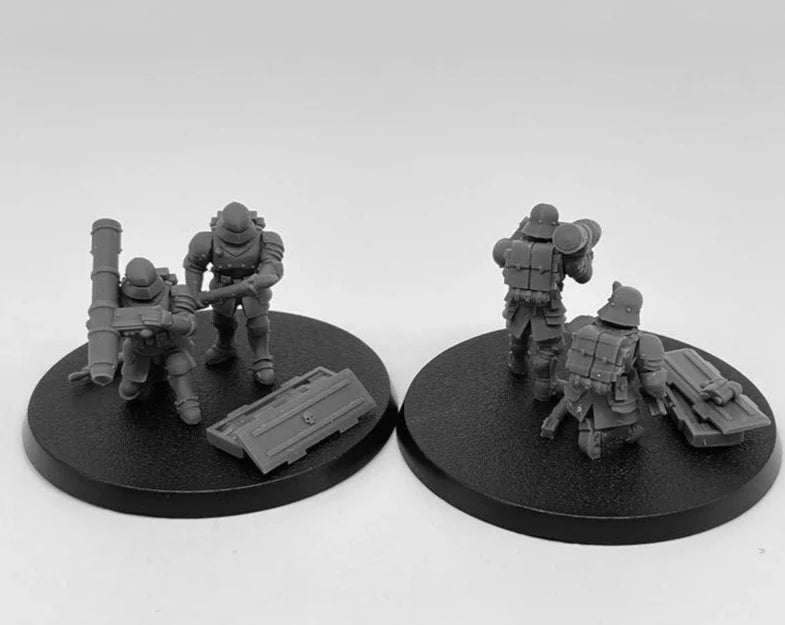 Missile Launcher Team Resin Model Kit 28mm Scale Minitaure Resin Doll Tabletop War Gaming Unpainted Soldier Figures