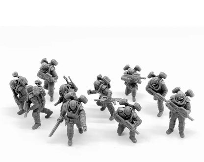 Airborne Division Squad Resin Model Kit Miniature 28mm Scale Tabletop War Gaming Model Toys Unpainted Soldier Figures