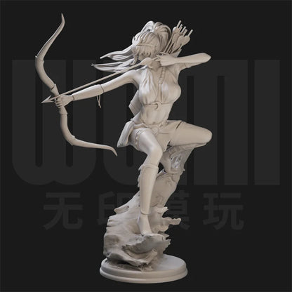 1/18 1/24 Scale Resin Model Ancient Greek Mythology Hunt Goddess Artemis Figures Unpainted Miniature Resin Doll Figurines