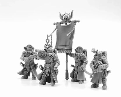 Solar Guard Command Squad of the Imperial Force Resin Model Kit Miniature 28mm Scale Tabletop Gaming Unpainted Soldier Figures