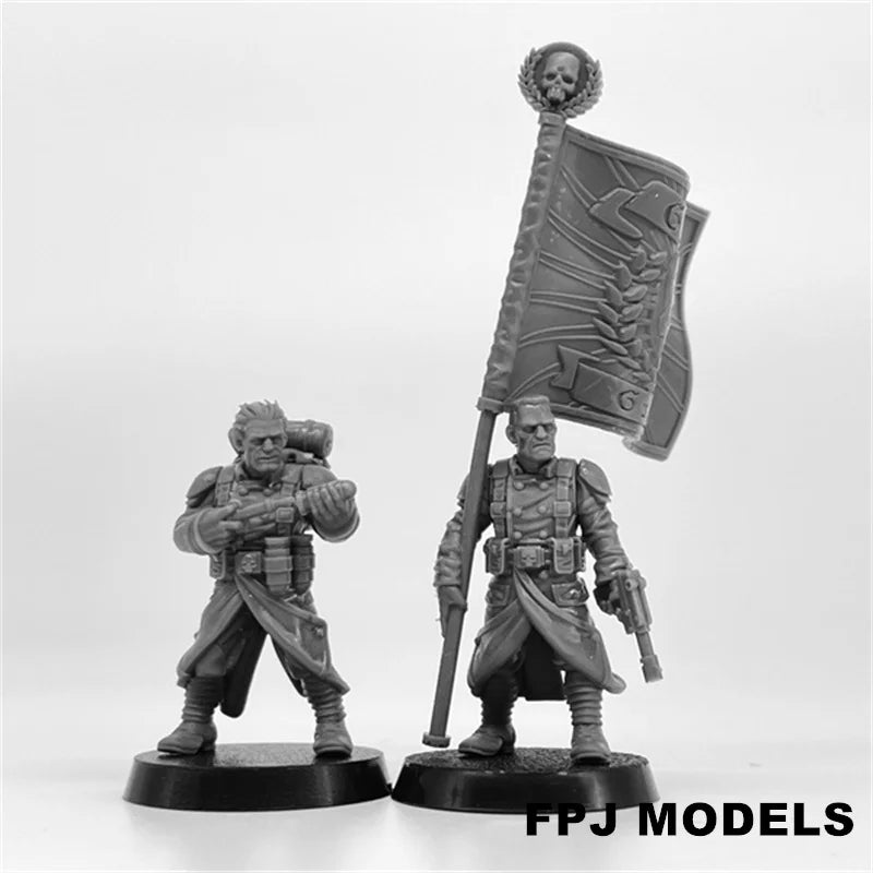 28mm Scale Grim Guard Combatants Resin Model Kit Miniature Tabletop War Gaming Model Toys Unpainted Soldier Figures