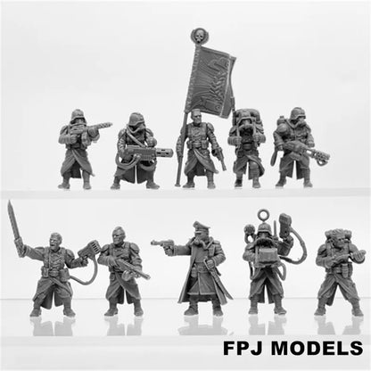 28mm Scale Grim Guard Combatants Resin Model Kit Miniature Tabletop War Gaming Model Toys Unpainted Soldier Figures