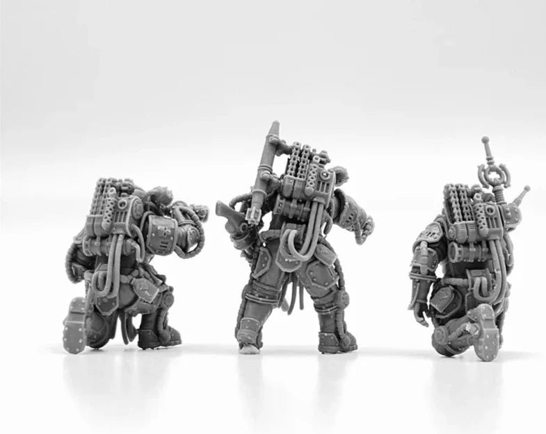 Solar Guard Heavy Support Squad of the Imperial Force Resin Model Kit Miniature 28mm Scale Tabletop Gaming Soldier Figures