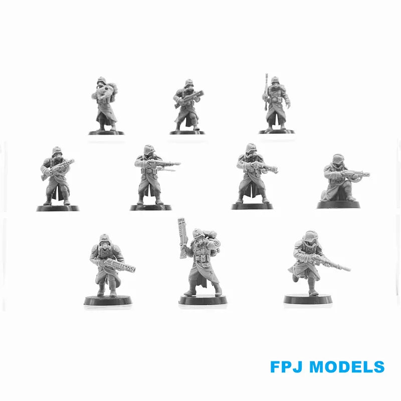 28mm Scale Model Kit Grim Guard Infantry Resin Model Miniature soldier Figures Unpainted Tabletop Gaming Resin Kit