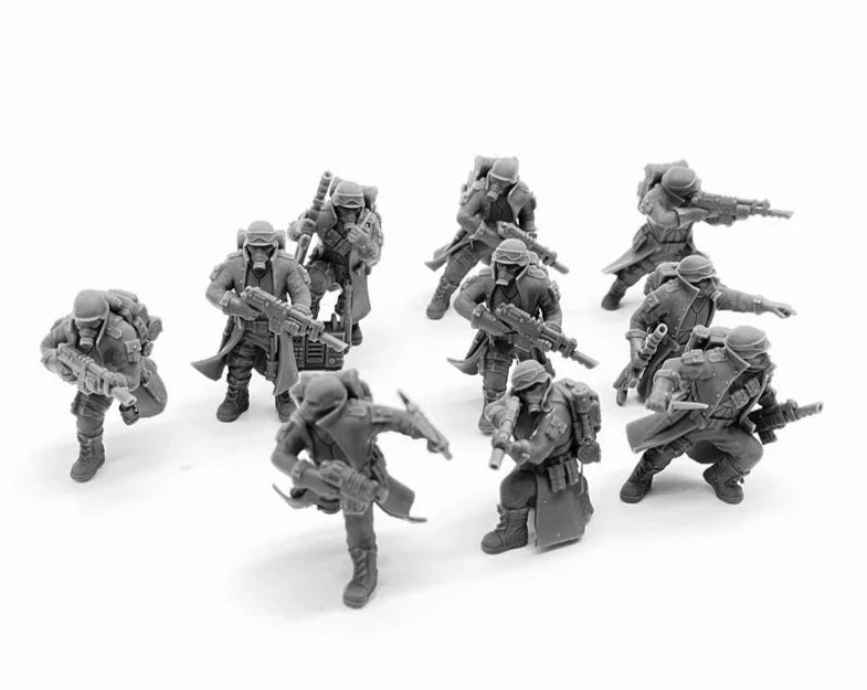 Steel Guard Mechanized Infantry of Imperial Force Resin Model Kit Miniature 28mm Scale War Gaming Unpainted Soldier Figures