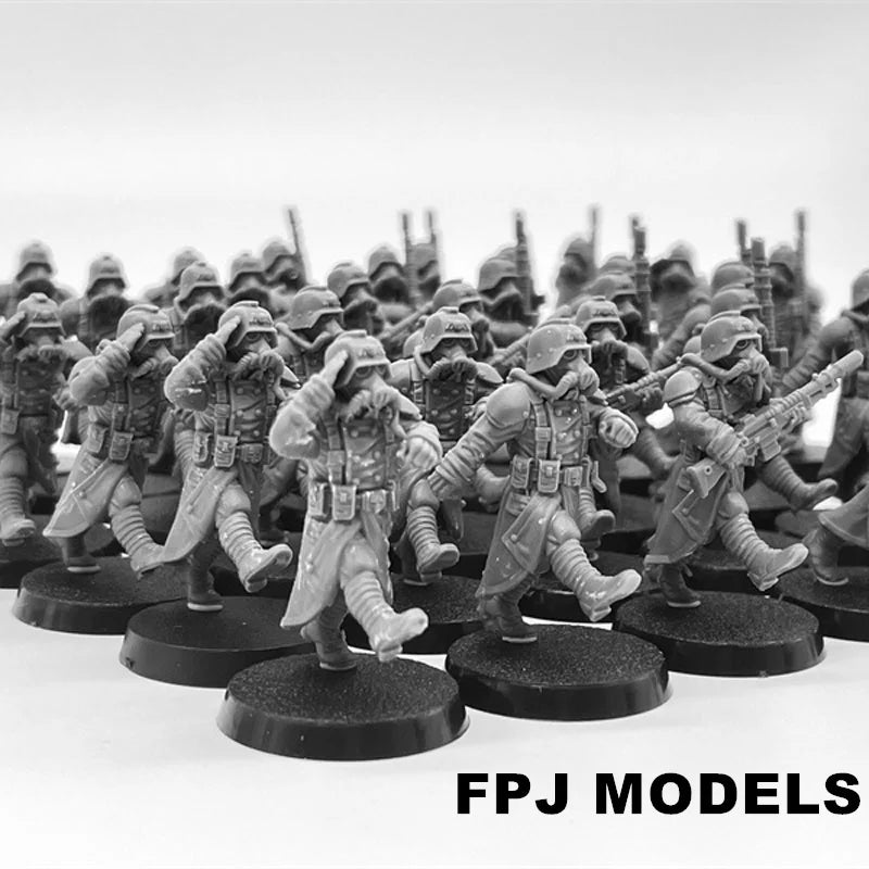 28mm Scale Guard Marching Poses Review Troops Resin Model Kit Minitaure Resin Doll Tabletop War Gaming Unpainted Soldier Figures