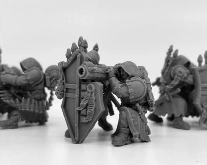 Heavy Support Squad of the Imperial Force Resin Model Kit Miniature 28mm Scale Tabletop War Gaming Unpainted Soldier Figures