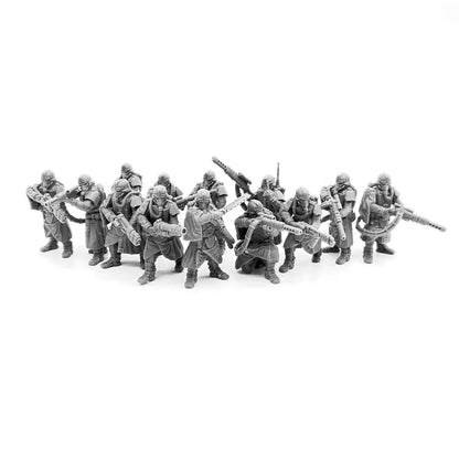 13Pcs 28MM Death Squad Grenadiers of the Imperial Force Resin Model Tabletop Gaming Soldier Figures Unpainted Miniature