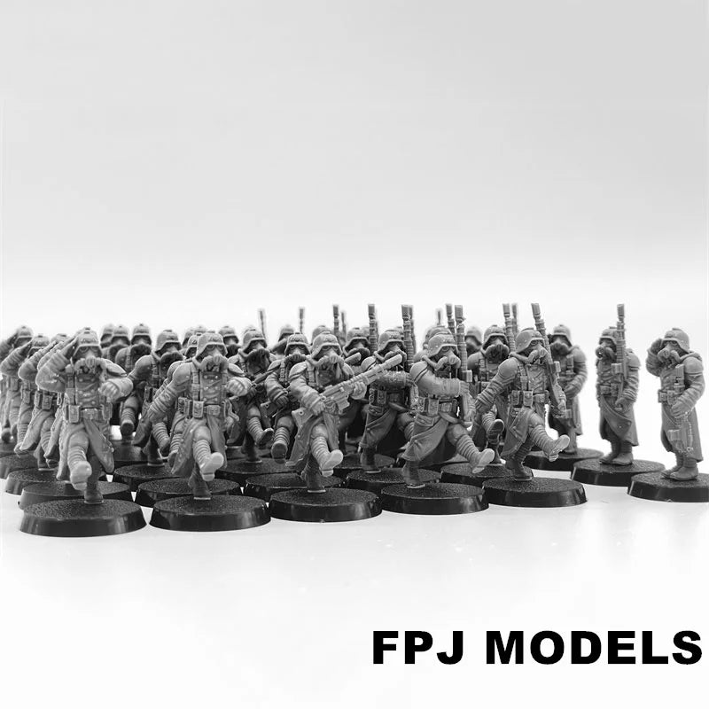 28mm Scale Guard Marching Poses Review Troops Resin Model Kit Minitaure Resin Doll Tabletop War Gaming Unpainted Soldier Figures