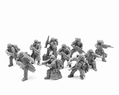 Steel Guard Mechanized Infantry of Imperial Force Resin Model Kit Miniature 28mm Scale War Gaming Unpainted Soldier Figures